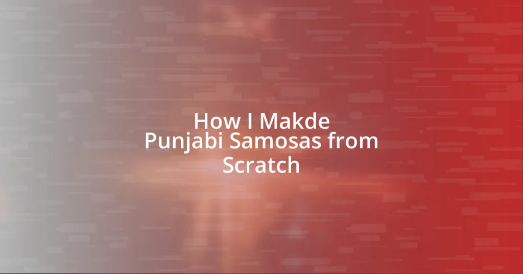 How I Makde Punjabi Samosas from Scratch